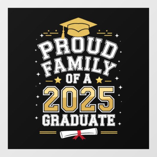 Trotse Familie Van Een Afgestudeerde In 2025 Diplo Raamsticker (Vel)