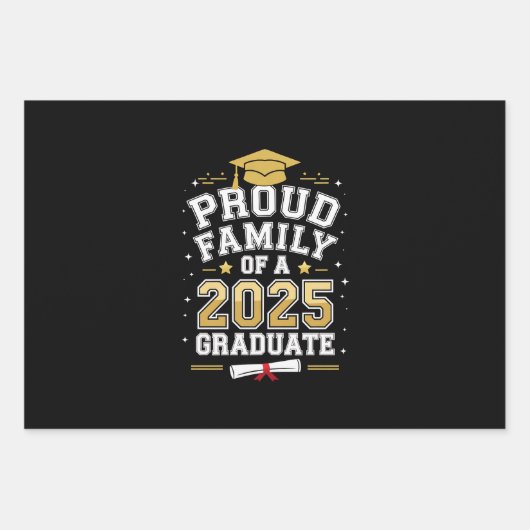 Trotse familie van een Afstuderen Afstuderen uit 2 Inpakpapier Vel (Voorkant)