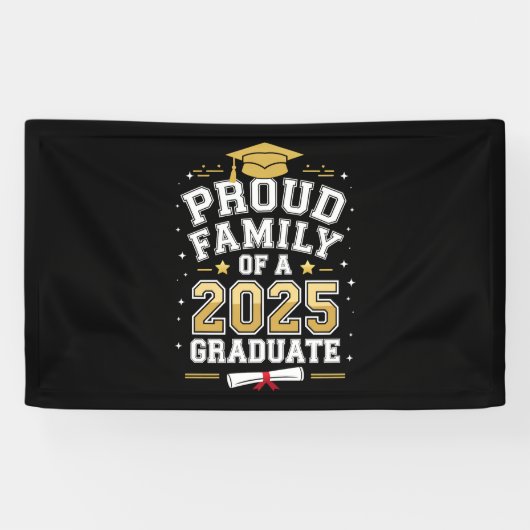Trotse familie van een Afstuderen Afstuderen uit 2 Spandoek (Horizontaal)