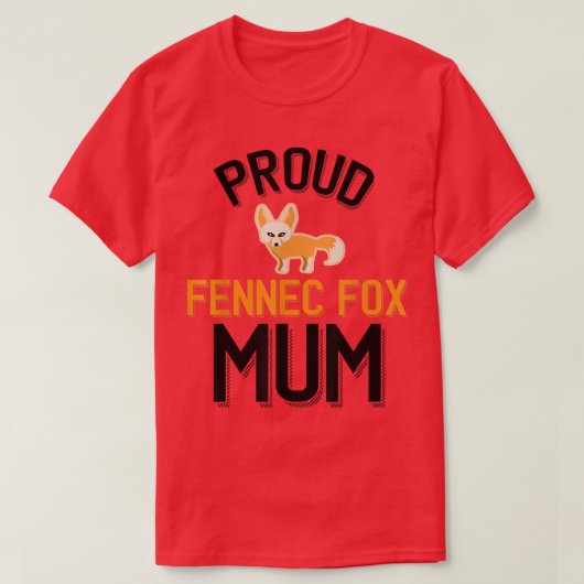 Trotse Fennec Voor Mama T-shirt (Design voorkant)
