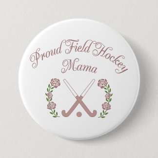 Trotse Field Hockey Mama | Dames Hockey Varsity Ronde Button 7,6 Cm