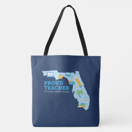 Trotse FLVS Docent, Marineblauw Tote Bag