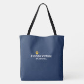 Trotse FLVS Docent, Marineblauw Tote Bag (Achterkant)