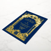 Trotse Franse Barok Rococo Bruiloft Folie Uitnodiging (Gedraaid)