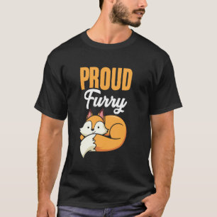 Trotse Furry Fandom Furry Staarten Oren Furry Pers T-shirt
