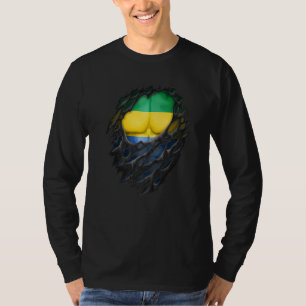 Trotse Gabonese wortels Erfgoed Gescheurd Gabon Vl T-shirt