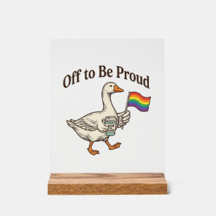 Trotse Gans Pride Parade Vintage Shirt Ontwerp_1 Acryl Bord