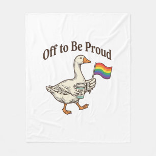 Trotse Gans Pride Parade Vintage Shirt Ontwerp_1 Fleece Deken