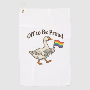 Trotse Gans Pride Parade Vintage Shirt Ontwerp_1 Golfhanddoek