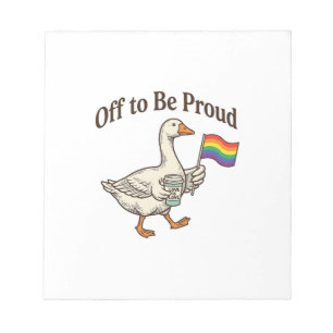 Trotse Gans Pride Parade Vintage Shirt Ontwerp_1 Notitieblok