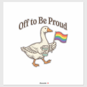 Trotse Gans Pride Parade Vintage Shirt Ontwerp_1 Sticker