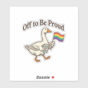 Trotse Gans Pride Parade Vintage Shirt Ontwerp_1 Sticker