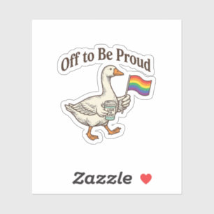 Trotse Gans Pride Parade Vintage Shirt Ontwerp_1 Sticker