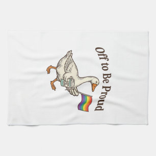 Trotse Gans Pride Parade Vintage Shirt Ontwerp_1 Theedoek
