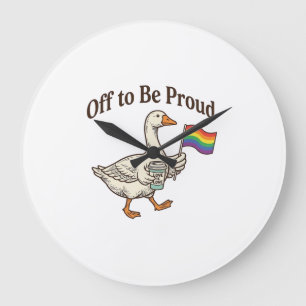 Trotse Gans Pride Parade Vintage T-shirt Ontwerp_1 Grote Klok