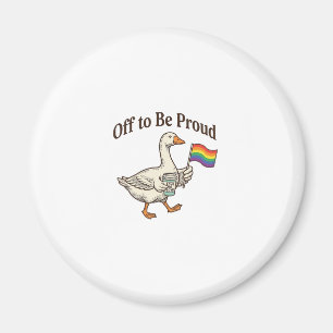 Trotse Gans Pride Parade Vintage T-shirt Ontwerp_1 Magneet