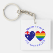 Trotse Gay Australiër Sleutelhanger (Voorkant)