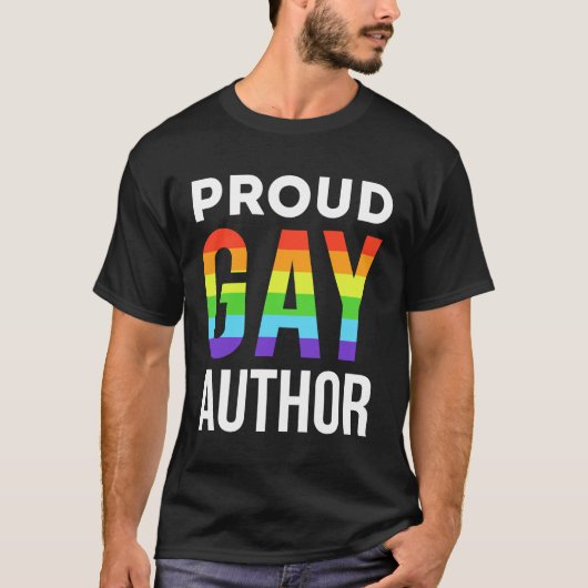Trotse Gay Auteur Pride LGBTQ T-shirt (Voorkant)