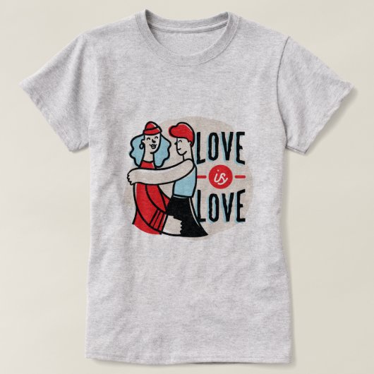 Trotse Gay Lesbische Liefde is Liefde T-shirt (Design voorkant)