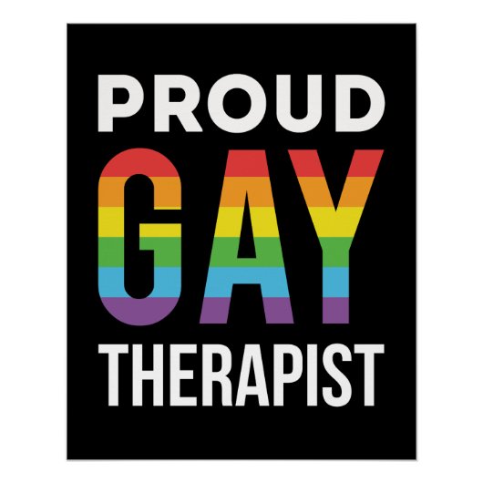 Trotse Gay Therapist Counselor LGBTQ Pride Perfect Poster (Voorkant)