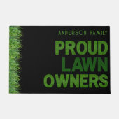 Trotse gazon eigenaren familienaam Grass liefhebbe Deurmat (Voorkant)