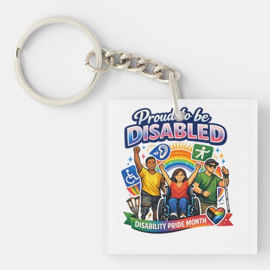 Trotse gehandicapte sleutelhanger (voorkant)