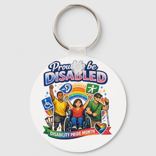 Trotse gehandicapte sleutelhanger (Voorkant)