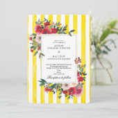 Trotse gele trouwuitnodiging kaart (Staand voorkant)