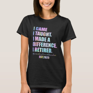Trotse Gepensioneerde Leraar 2025 Leraar Pensioen T-shirt
