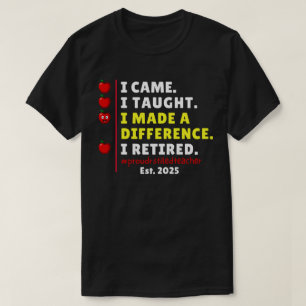 Trotse gepensioneerde leraar 2025 Pensioen 2025 le T-shirt
