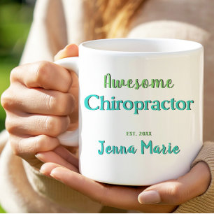 Trotse Geweldige chiropractor Blauwgroen groen ont Koffiemok