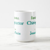 Trotse Geweldige chiropractor Blauwgroen groen ont Koffiemok (Center)