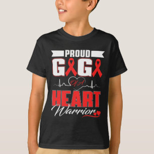 Trotse gigi van een hartkrijger hartziekte bewust t-shirt