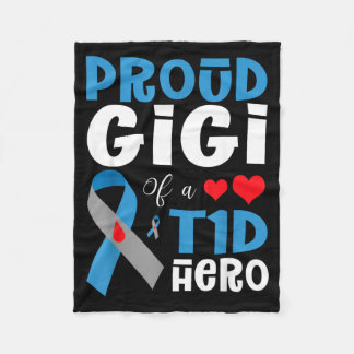 Trotse Gigi Van Een T1d Held Type 1 Diabetes Bewus Fleece Deken