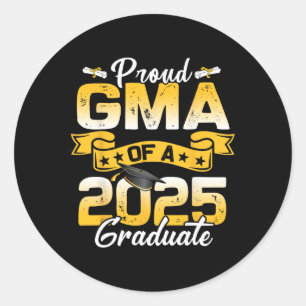 Trotse GMA van een CL van 2025 Afstuderen Senior G Ronde Sticker