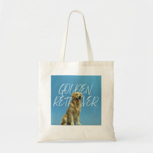 Trotse Golden Retriever Moeder Retro Blauwe Lucht Tote Bag