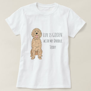 Trotse Goldendoodle Moeder Met Eigen Naam Huisdier T-shirt