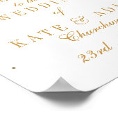 Trotse Goud Confetti Trouw Welkom Bord Poster (Hoek)