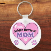 Trotse Goud Retriever Moeder Sleutelhanger (Voorkant)