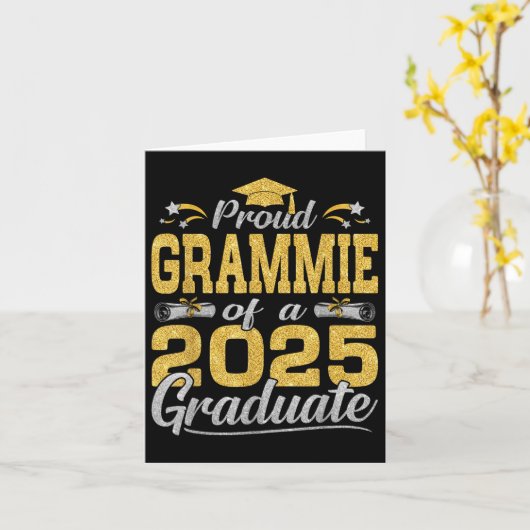 Trotse Grammie van een 2025 Afstuderen Afstuderen  Kaart (Gele Bloem)