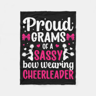 Trotse grams van een cheerleader grams oma cheer G Fleece Deken