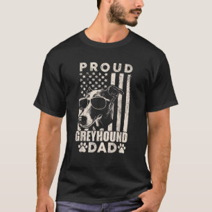 Trotse Greyhound Vader Amerikaanse Vlag Patriotisc T-shirt