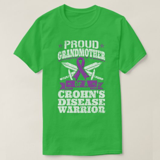 Trotse grootmoeder van een Crohns Disease Warrior  T-shirt (Design voorkant)