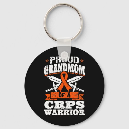 Trotse Grootmoeder van een CRPS Warrior RSD Awaren Sleutelhanger (Voorkant)