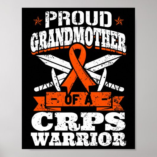 Trotse grootmoeder van een CRPS Warrior RSD bewust Poster (Voorkant)