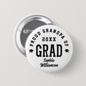 Trotse Grootvader Afstudeerplak Universiteitslette Ronde Button 5,7 Cm (Voorkant /achterkant)