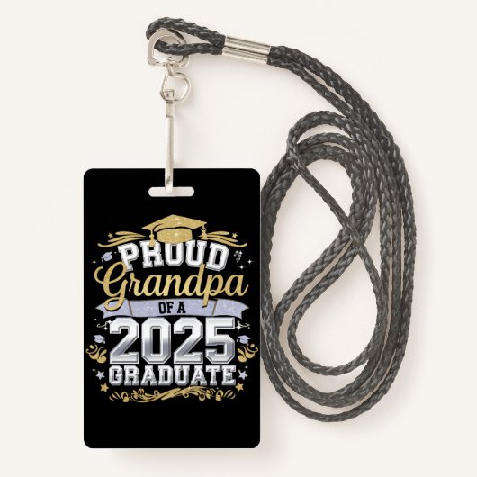 Trotse Grootvader Van Een Afgestudeerde In 2025 Fa Badge (Voorkant met draagriem)