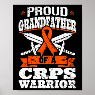 Trotse grootvader van een CRPS Warrior RSD bewustz Poster