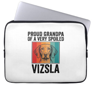 Trotse Grootvader Vizsla Vintage Hondenliefhebber Laptop Sleeve