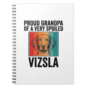 Trotse Grootvader Vizsla Vintage Hondenliefhebber  Notitieboek